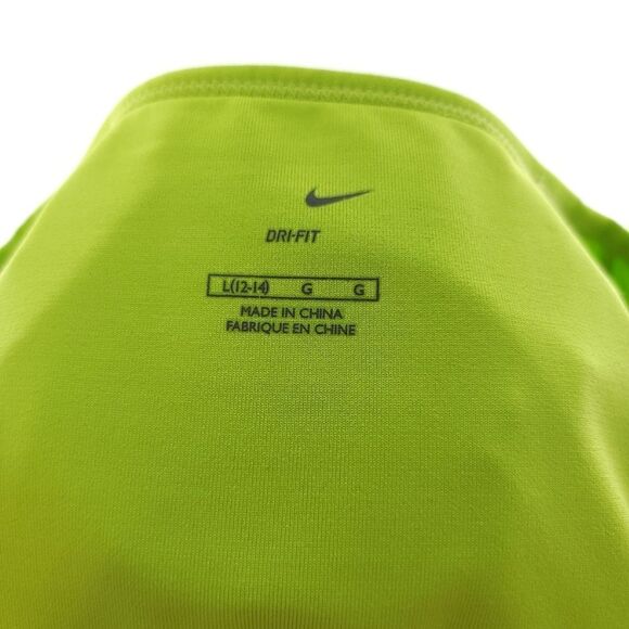 Nike Dri Fit Size Large (12-14) Sleeveless Green Racerback Tank Top - Picture 8 of 9